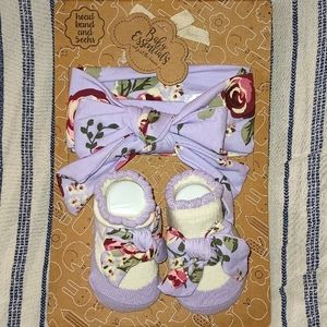 Baby Essentials Headband and Socks Set